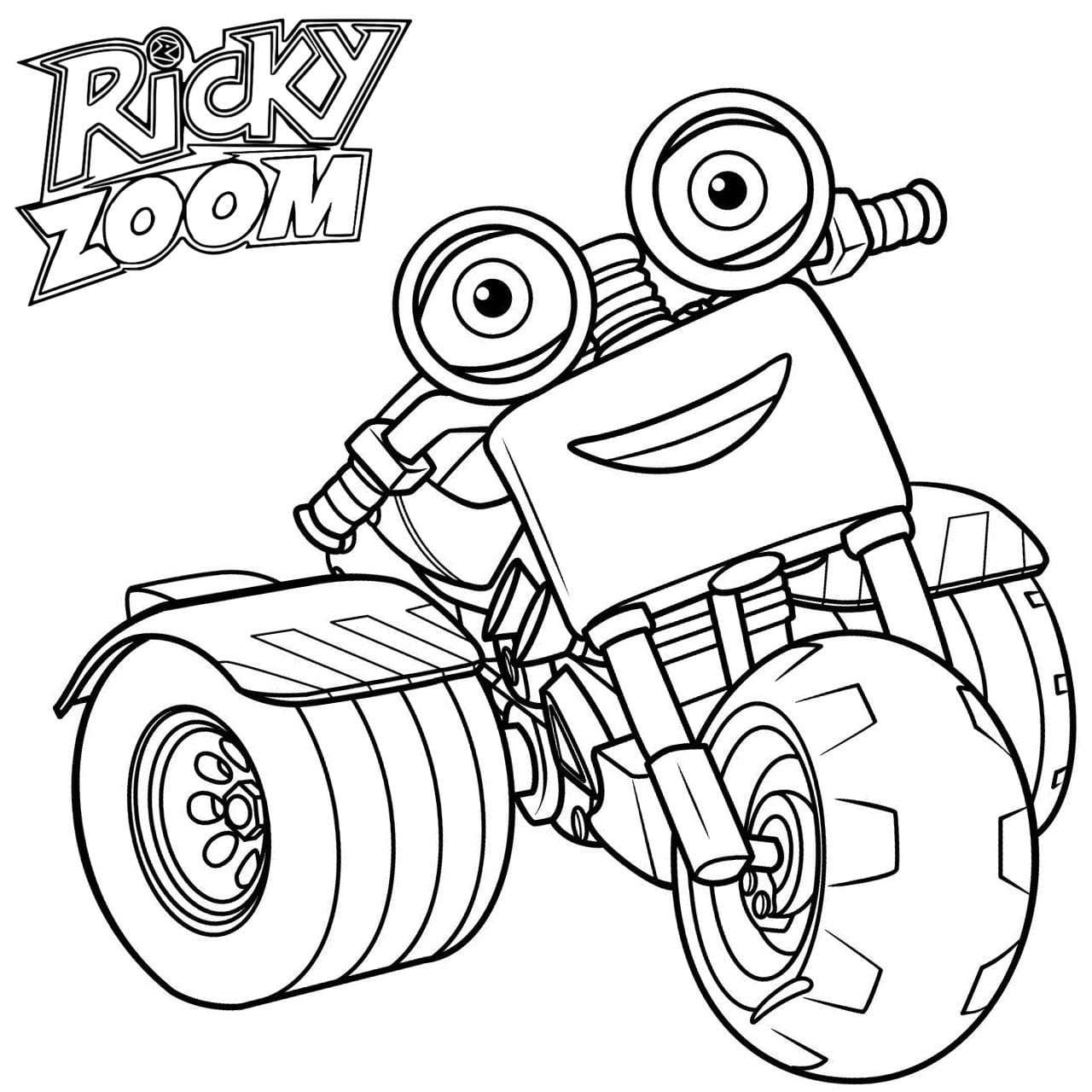 Çocuklar İçin Ricky Zoom Boyama Sayfaları 