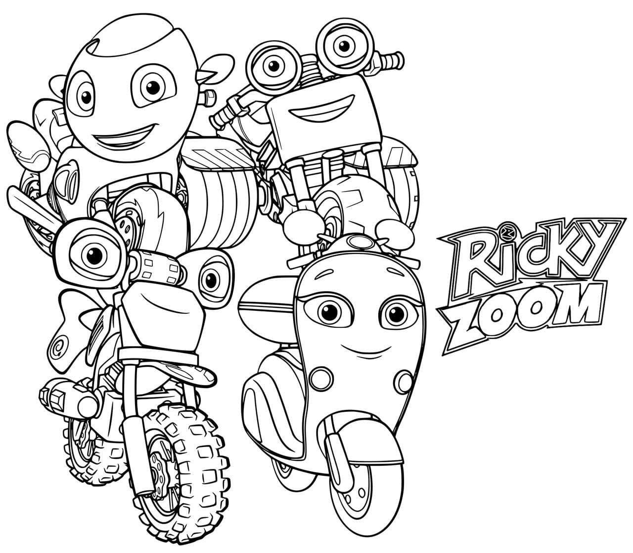Çocuklar İçin Ricky Zoom Boyama Sayfaları 