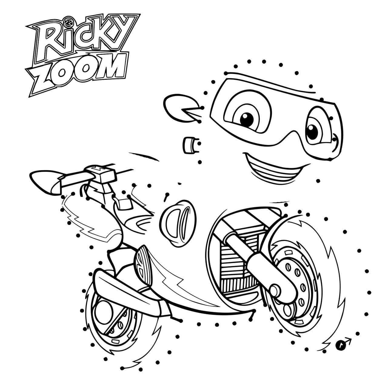 Çocuklar İçin Ricky Zoom Boyama Sayfaları 