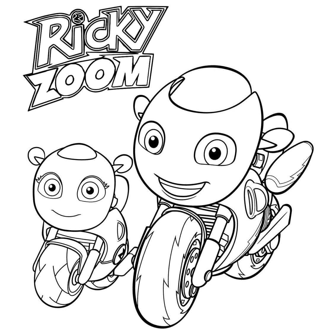 Çocuklar İçin Ricky Zoom Boyama Sayfaları 