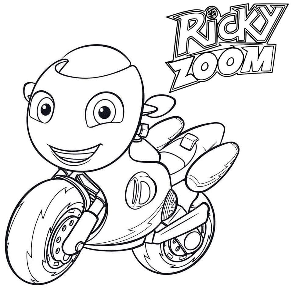 Çocuklar İçin Ricky Zoom Boyama Sayfaları 