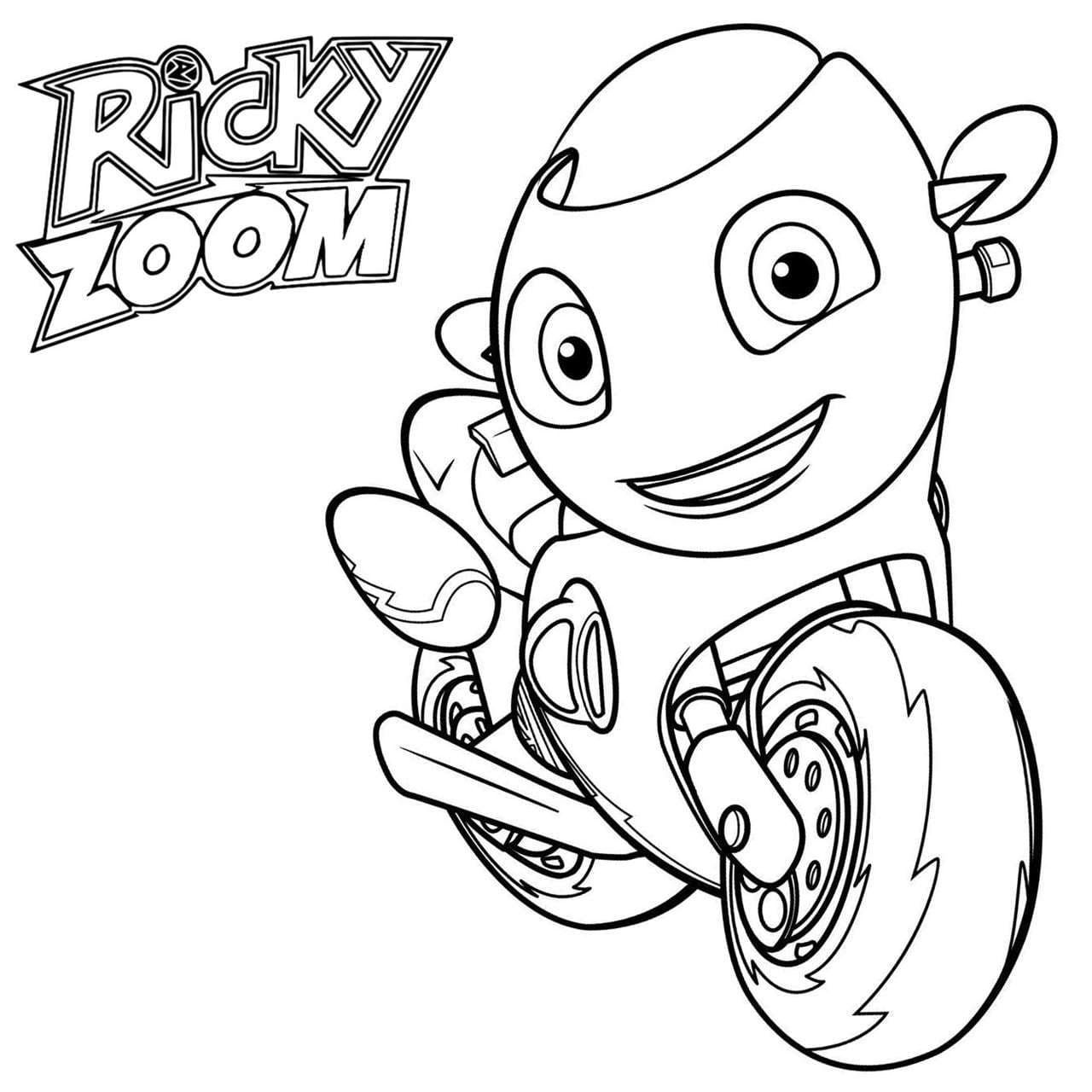Çocuklar İçin Ricky Zoom Boyama Sayfaları 