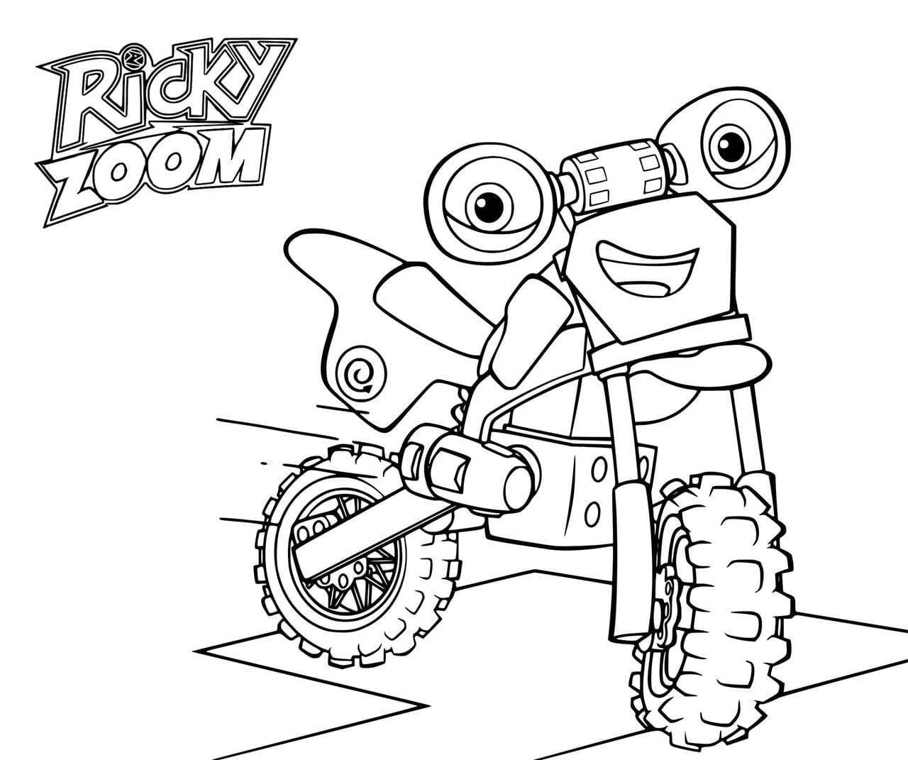 Çocuklar İçin Ricky Zoom Boyama Sayfaları 