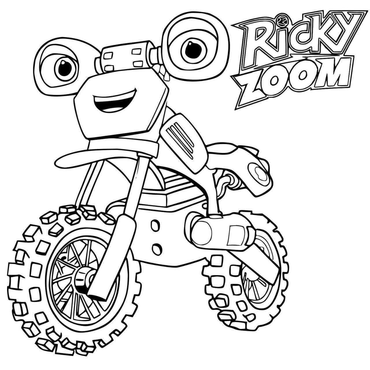 Çocuklar İçin Ricky Zoom Boyama Sayfaları 
