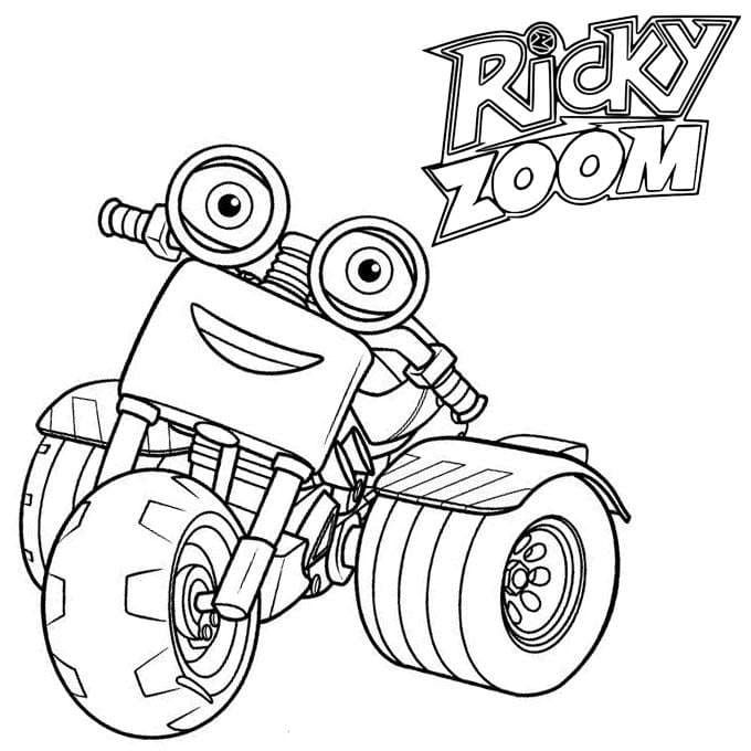 Çocuklar İçin Ricky Zoom Boyama Sayfaları 