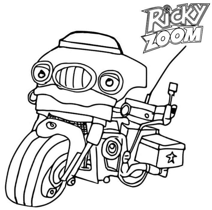 Çocuklar İçin Ricky Zoom Boyama Sayfaları 