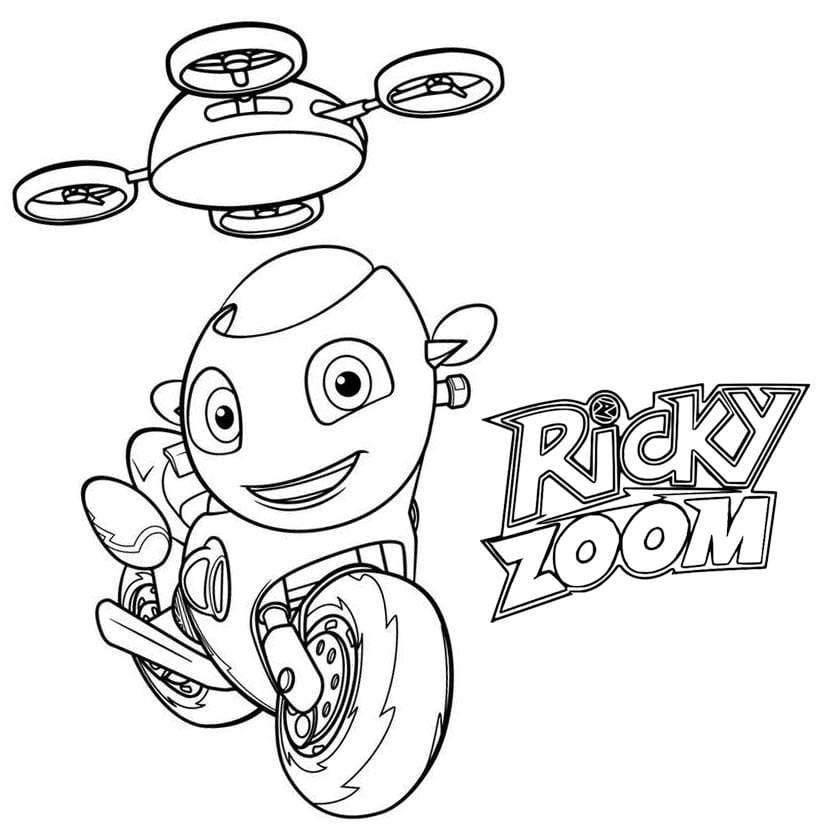 Çocuklar İçin Ricky Zoom Boyama Sayfaları 