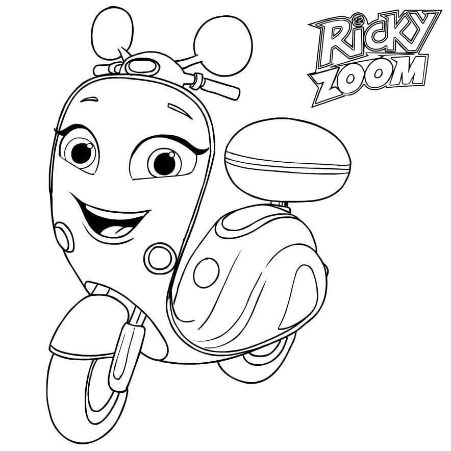 Çocuklar İçin Ricky Zoom Boyama Sayfaları 