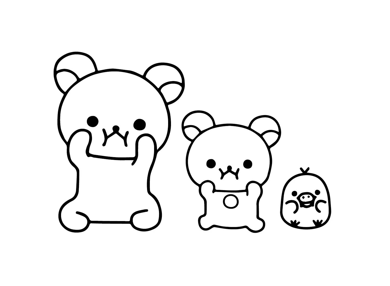 Çocuklar İçin Rilakkuma Boyama Sayfaları 