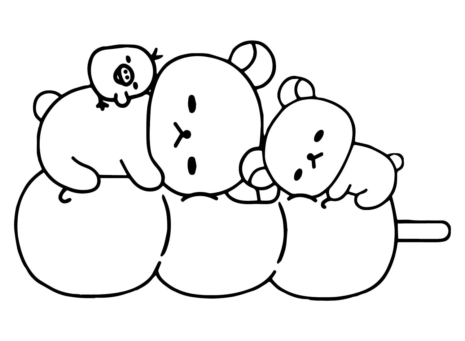 Çocuklar İçin Rilakkuma Boyama Sayfaları 