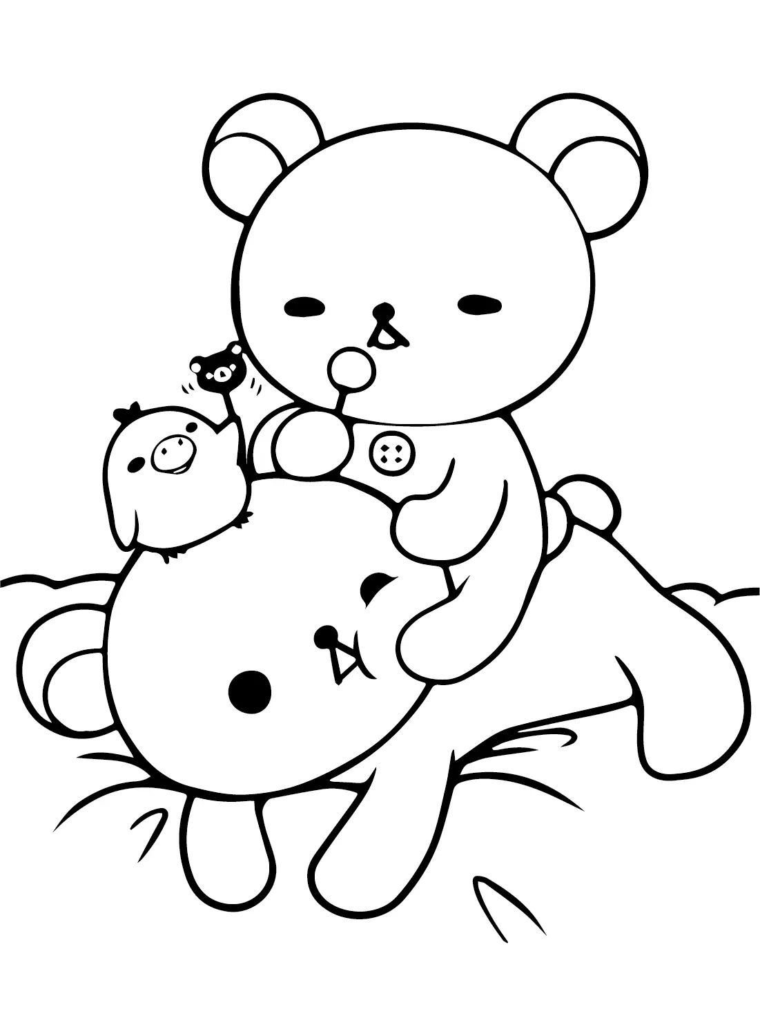 Çocuklar İçin Rilakkuma Boyama Sayfaları 