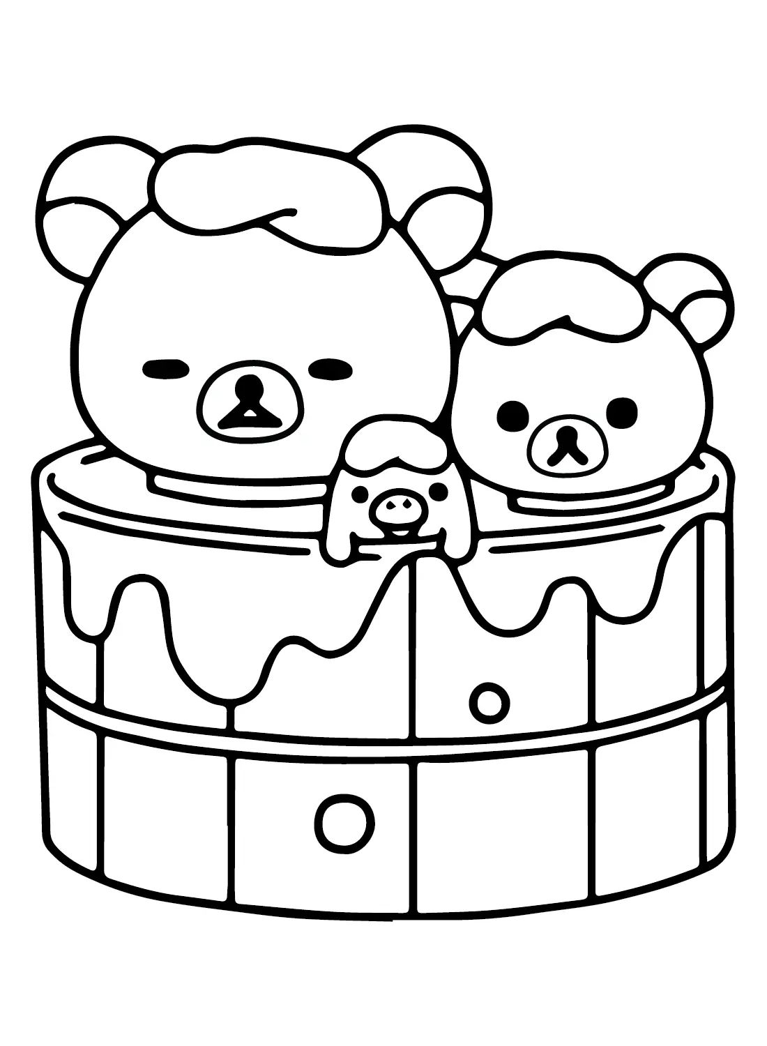 Çocuklar İçin Rilakkuma Boyama Sayfaları 