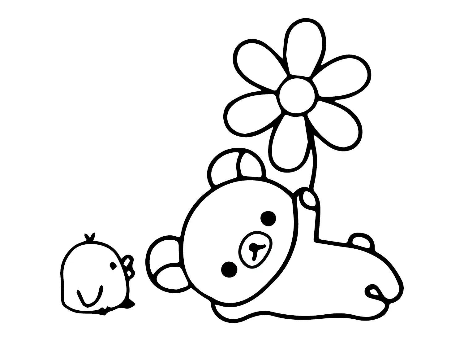 Çocuklar İçin Rilakkuma Boyama Sayfaları 