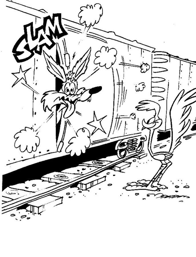 Çocuklar İçin Road Runner Boyama Sayfaları 