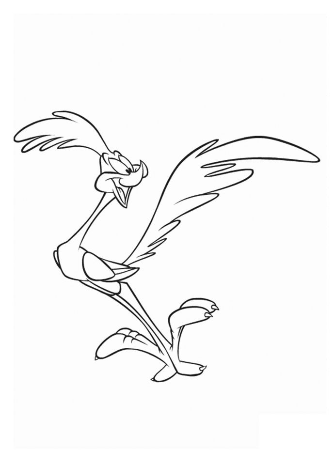 Çocuklar İçin Road Runner Boyama Sayfaları 