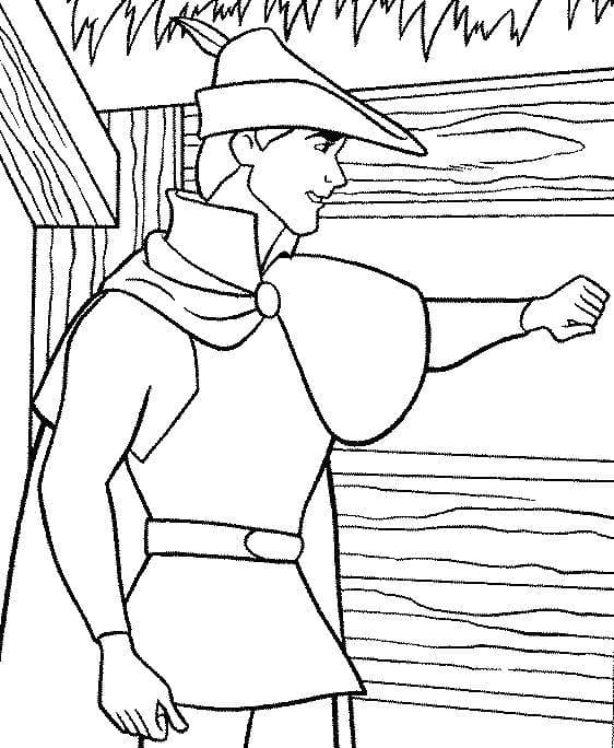 Çocuklar İçin Robin Hood Boyama Sayfaları 