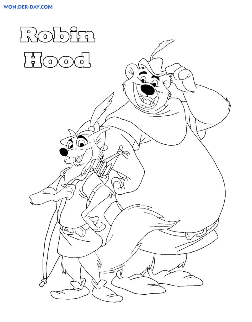 Çocuklar İçin Robin Hood Boyama Sayfaları 