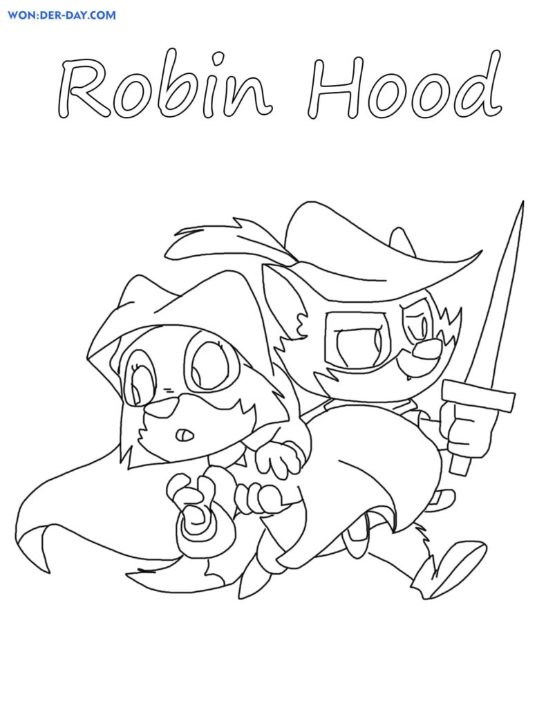 Çocuklar İçin Robin Hood Boyama Sayfaları 