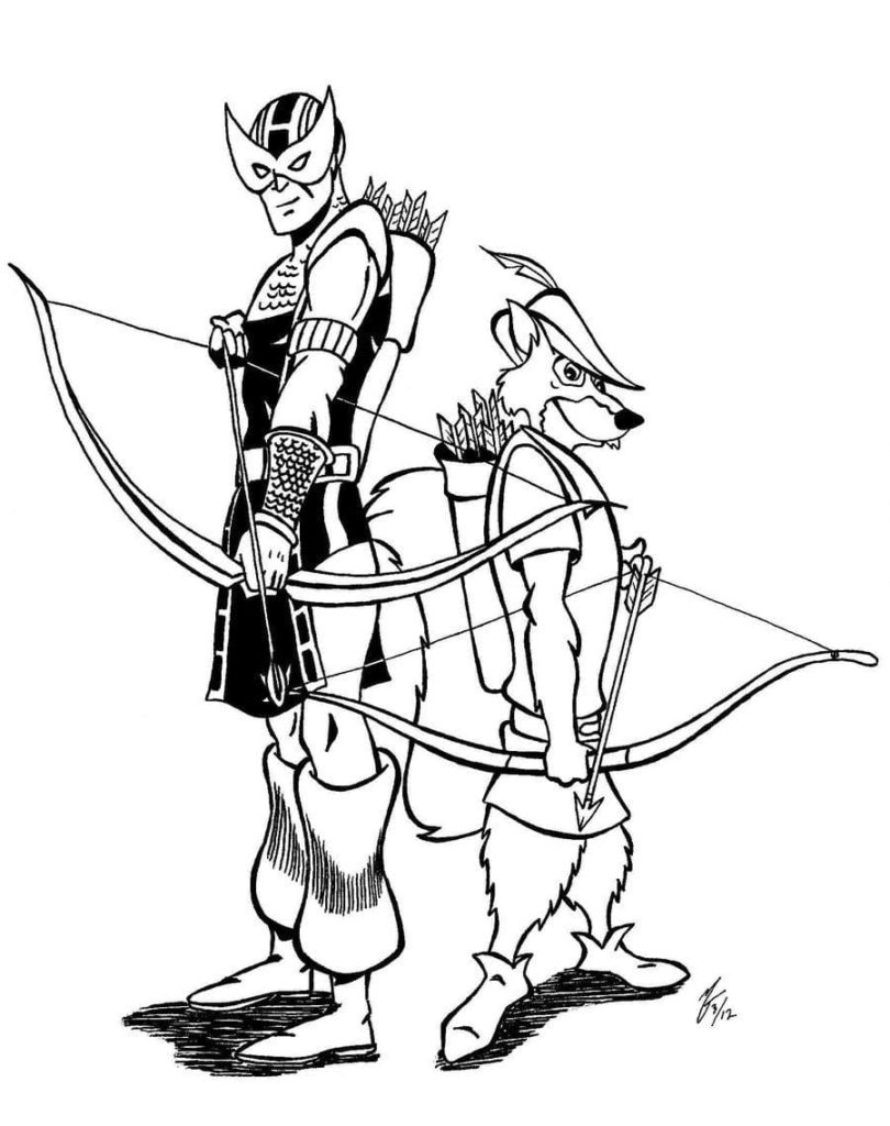 Çocuklar İçin Robin Hood Boyama Sayfaları 