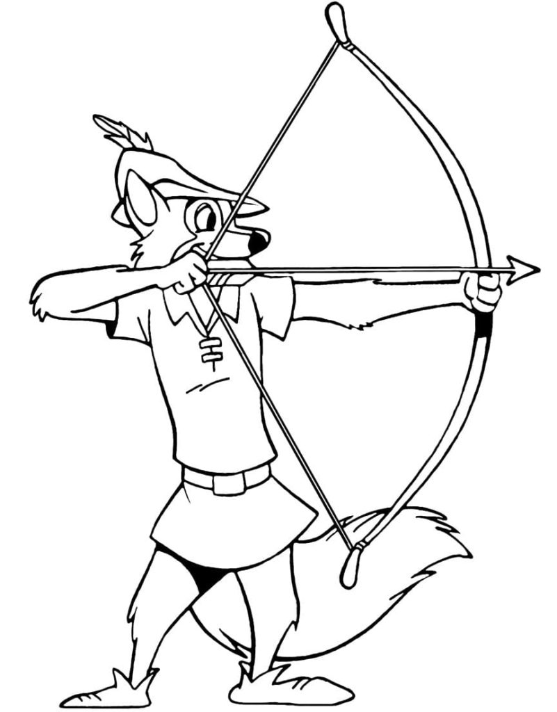 Çocuklar İçin Robin Hood Boyama Sayfaları 