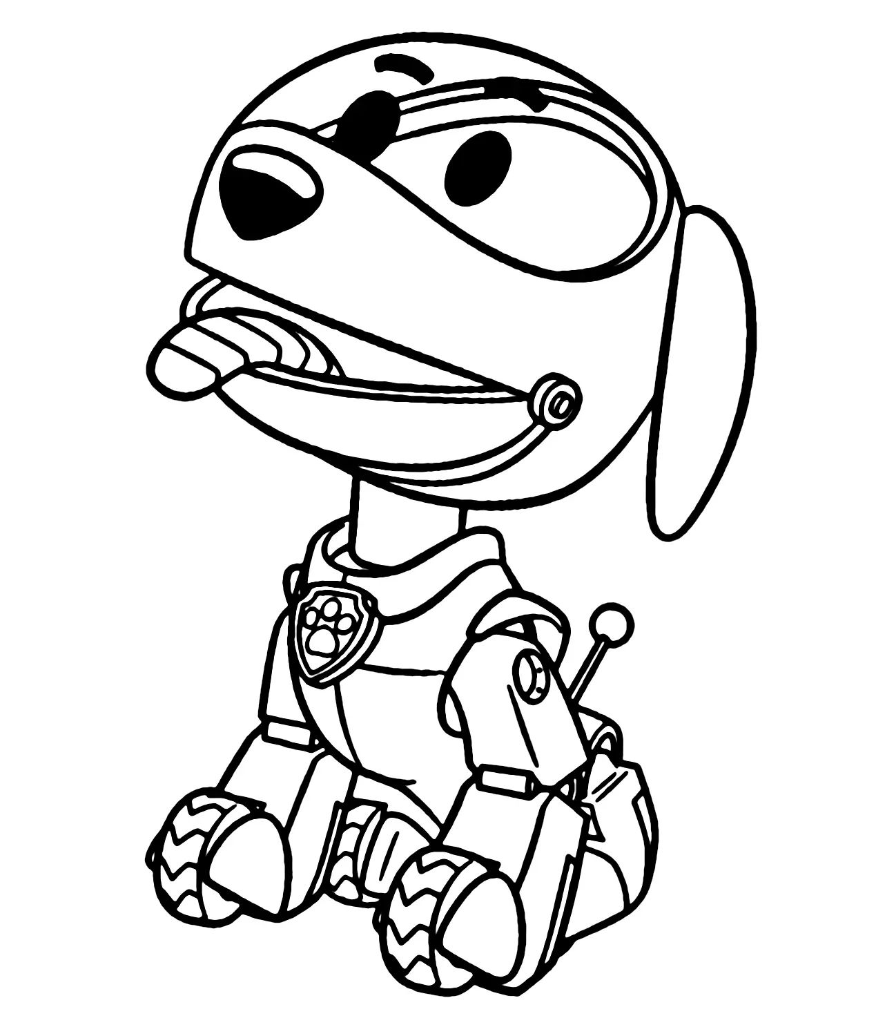 Çocuklar İçin Robo Köpek-Paw Patrol Boyama Sayfaları 