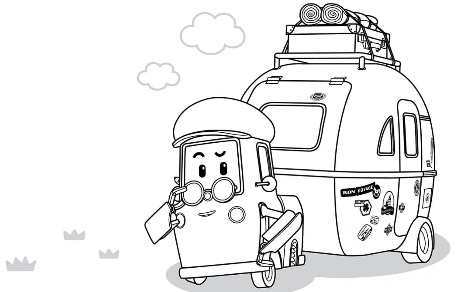 Çocuklar İçin Robocar Boyama Sayfaları 