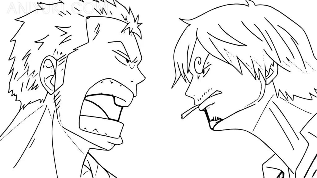 Çocuklar İçin Roronoa Zoro Boyama Sayfaları 