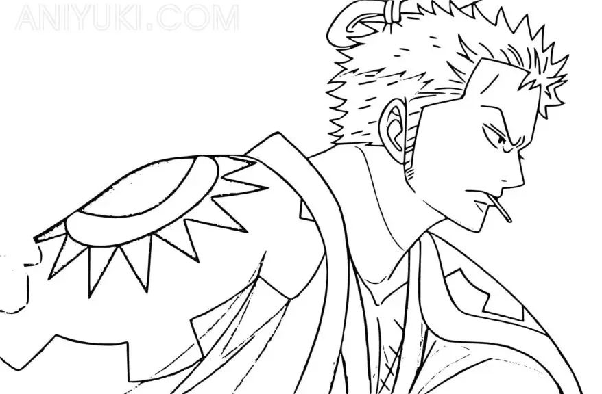 Çocuklar İçin Roronoa Zoro Boyama Sayfaları 
