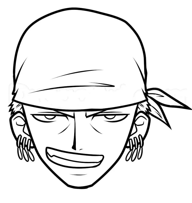 Çocuklar İçin Roronoa Zoro Boyama Sayfaları 