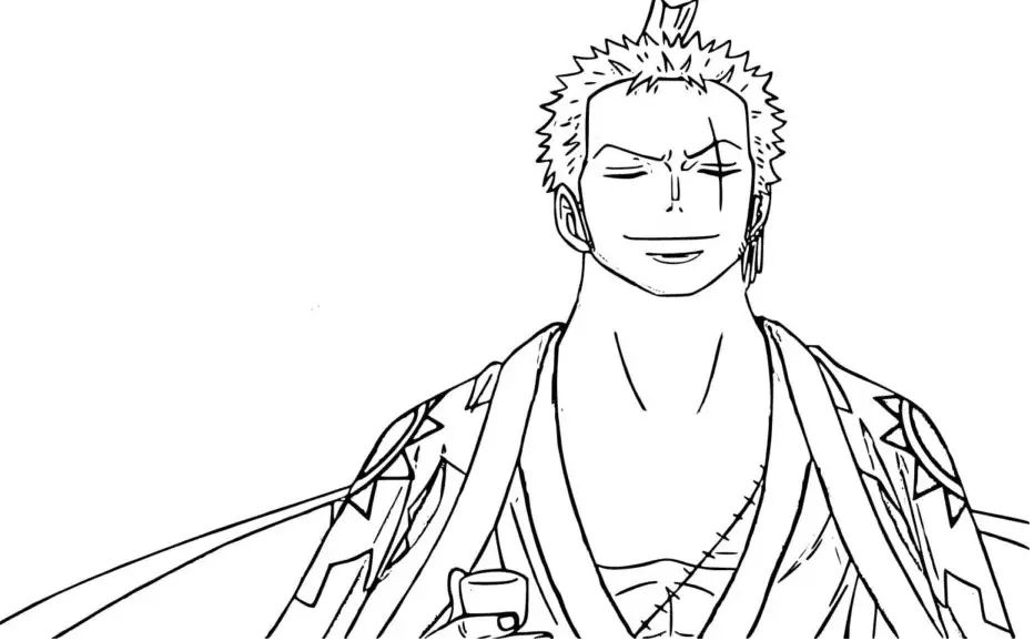 Çocuklar İçin Roronoa Zoro Boyama Sayfaları 