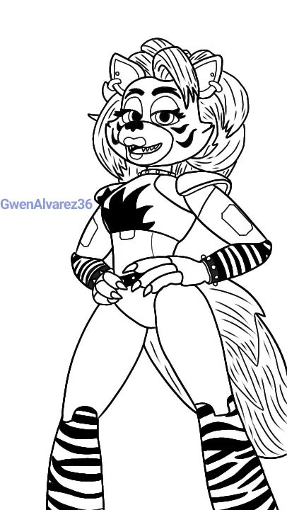 Çocuklar İçin Roxanne Wolf Boyama Sayfaları 