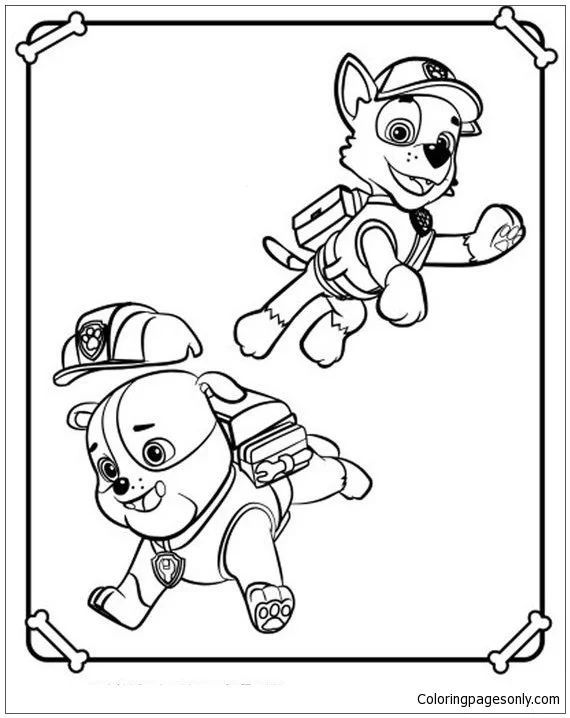 Çocuklar İçin Rubble Paw Patrol Boyama Sayfaları 