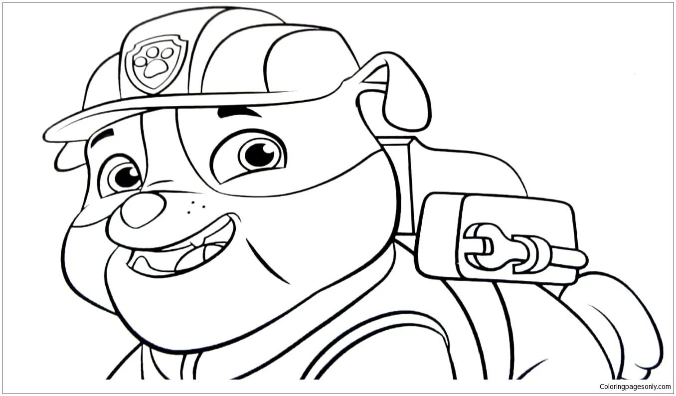 Çocuklar İçin Rubble Paw Patrol Boyama Sayfaları 