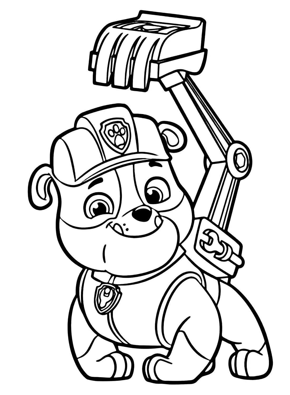 Çocuklar İçin Rubble Paw Patrol Boyama Sayfaları 