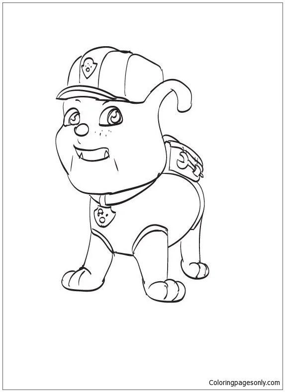 Çocuklar İçin Rubble Paw Patrol Boyama Sayfaları 