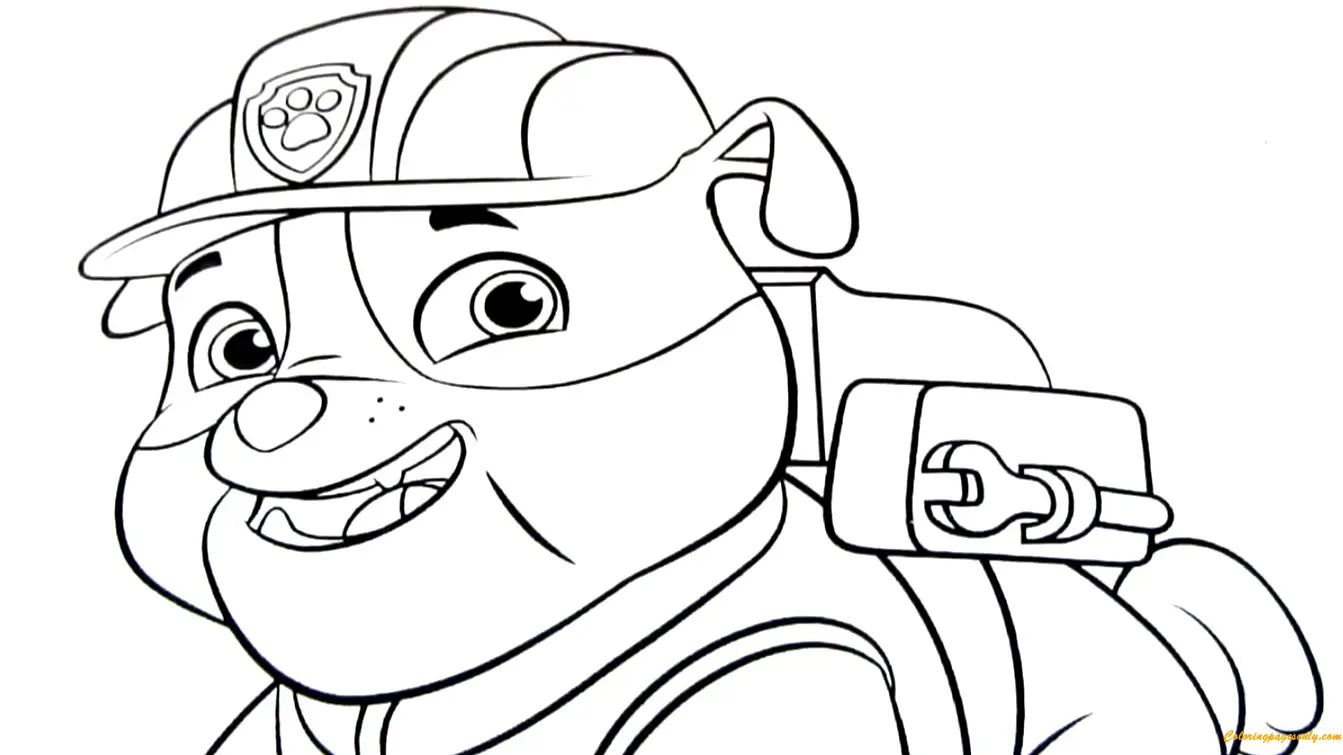 Çocuklar İçin Rubble Paw Patrol Boyama Sayfaları 