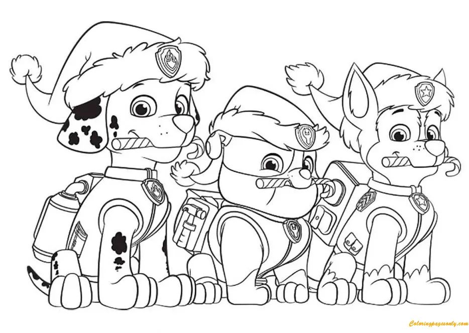 Çocuklar İçin Rubble Paw Patrol Boyama Sayfaları 