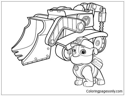 Çocuklar İçin Rubble Paw Patrol Boyama Sayfaları 