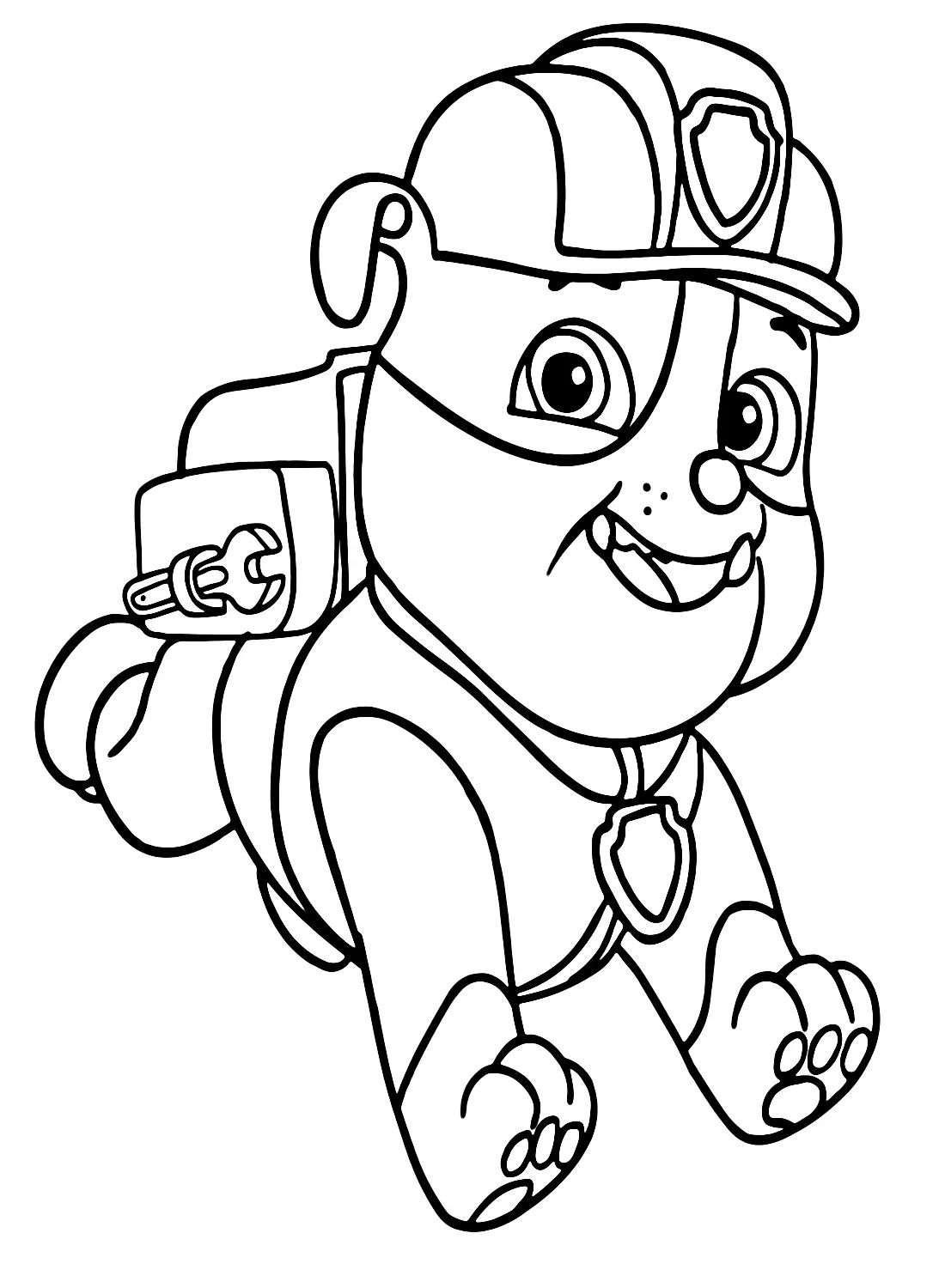 Çocuklar İçin Rubble Paw Patrol Boyama Sayfaları 