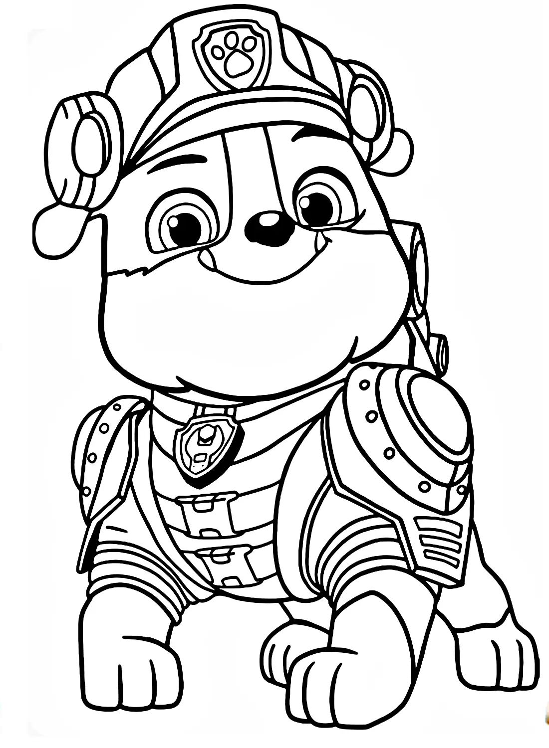 Çocuklar İçin Rubble Paw Patrol Boyama Sayfaları 