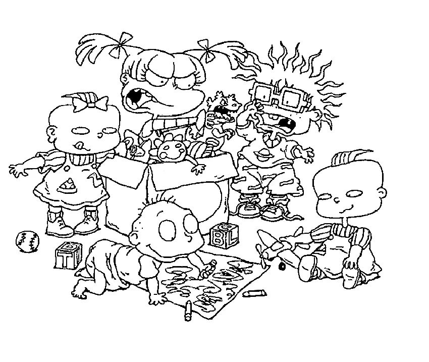 Çocuklar İçin Rugrats Boyama Sayfaları 