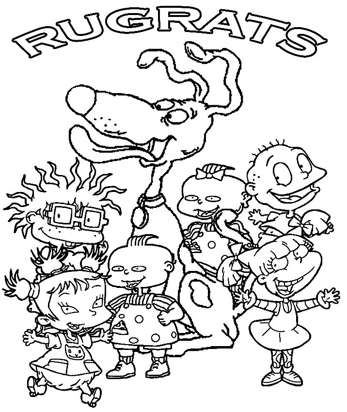 Çocuklar İçin Rugrats Boyama Sayfaları 