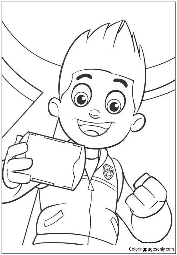Çocuklar İçin Ryder- Paw Patrol Boyama Sayfaları 