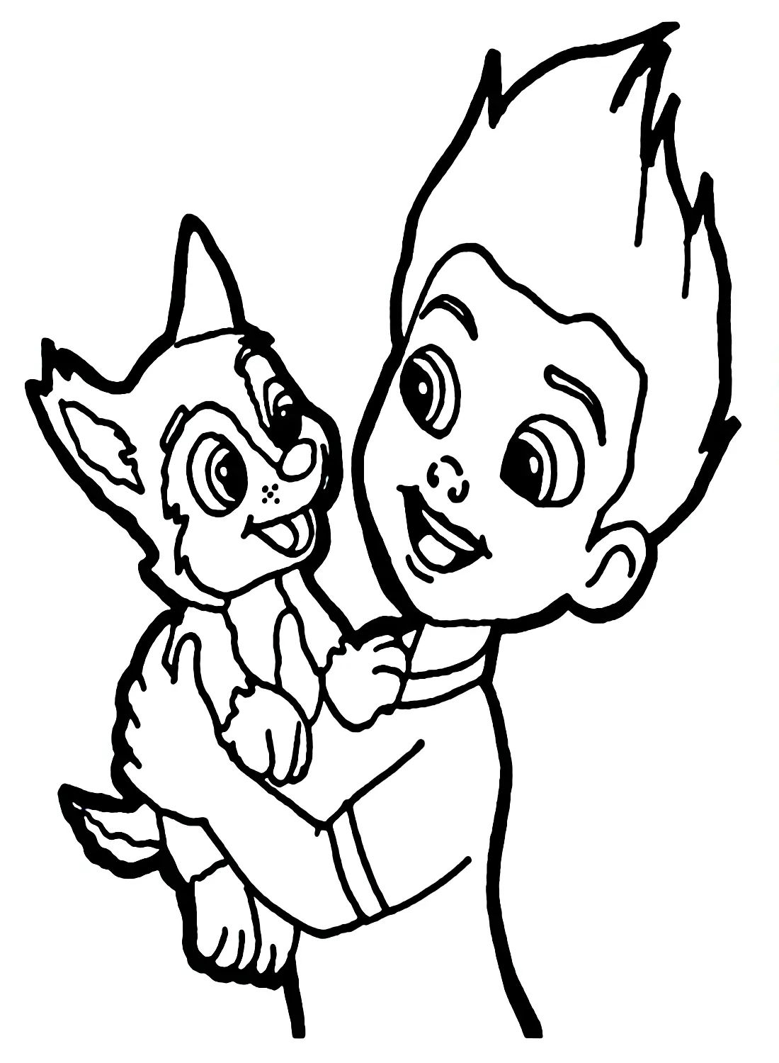 Çocuklar İçin Ryder- Paw Patrol Boyama Sayfaları 