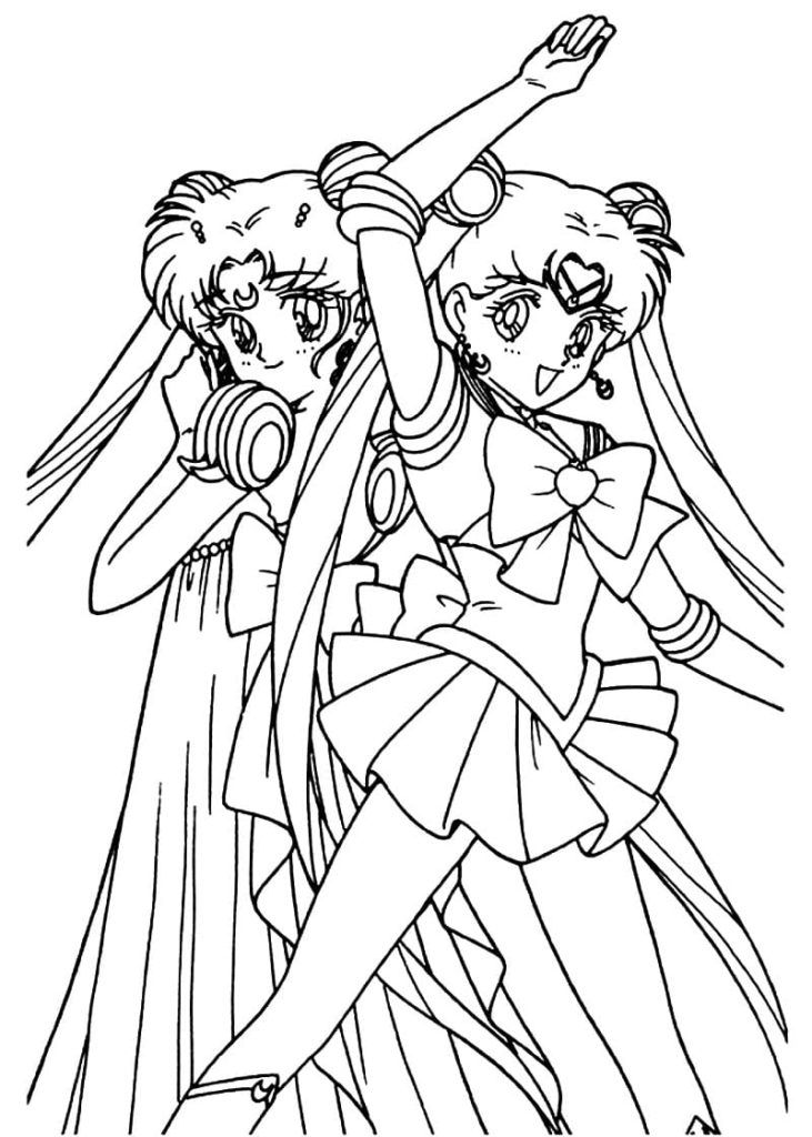 Çocuklar İçin Sailor Moon Boyama Sayfaları 