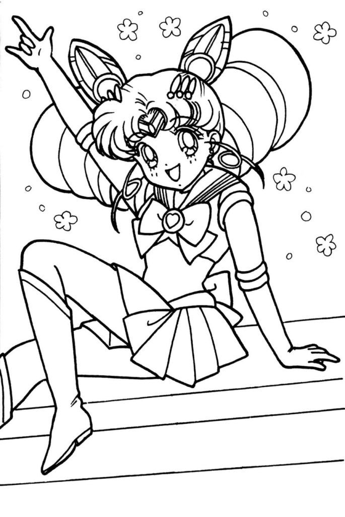 Çocuklar İçin Sailor Moon Boyama Sayfaları 