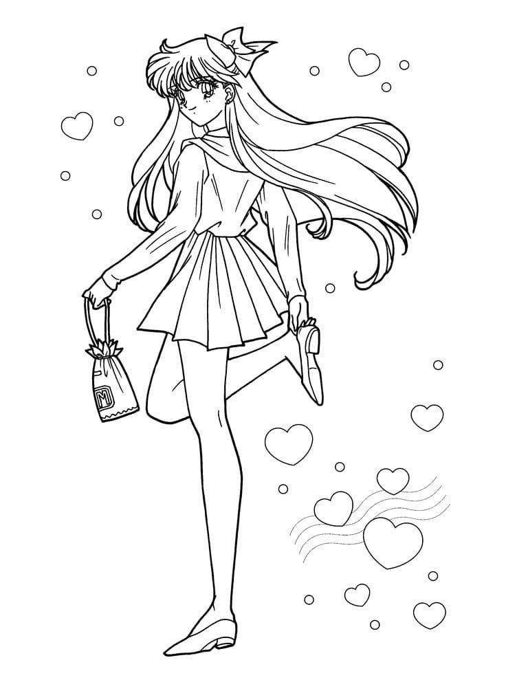 Çocuklar İçin Sailor Moon Boyama Sayfaları 