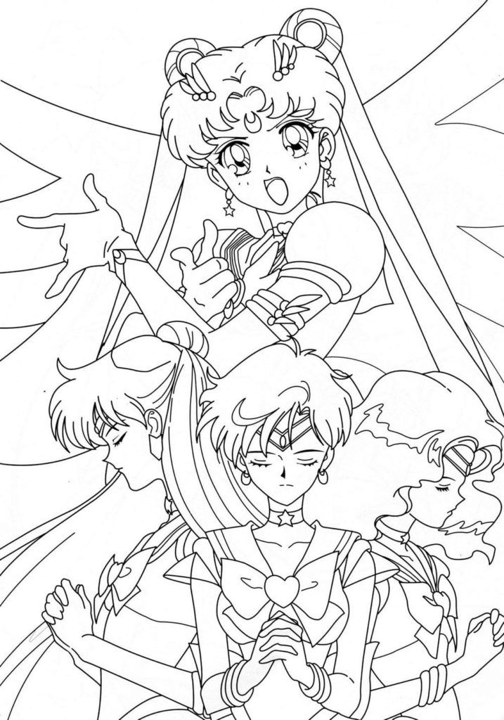 Çocuklar İçin Sailor Moon Boyama Sayfaları 