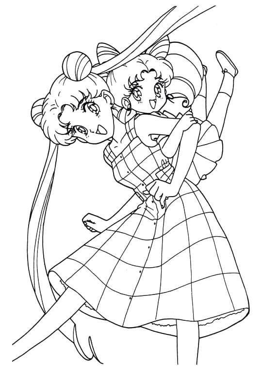Çocuklar İçin Sailor Moon Boyama Sayfaları 