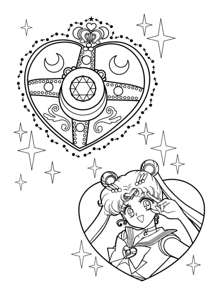 Çocuklar İçin Sailor Moon Boyama Sayfaları 